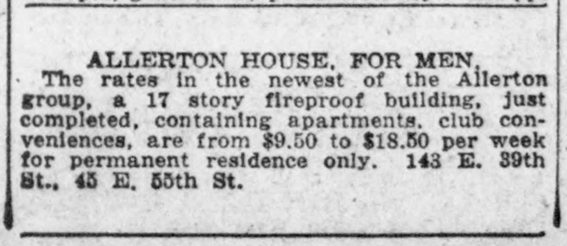 Allerton House, For Men