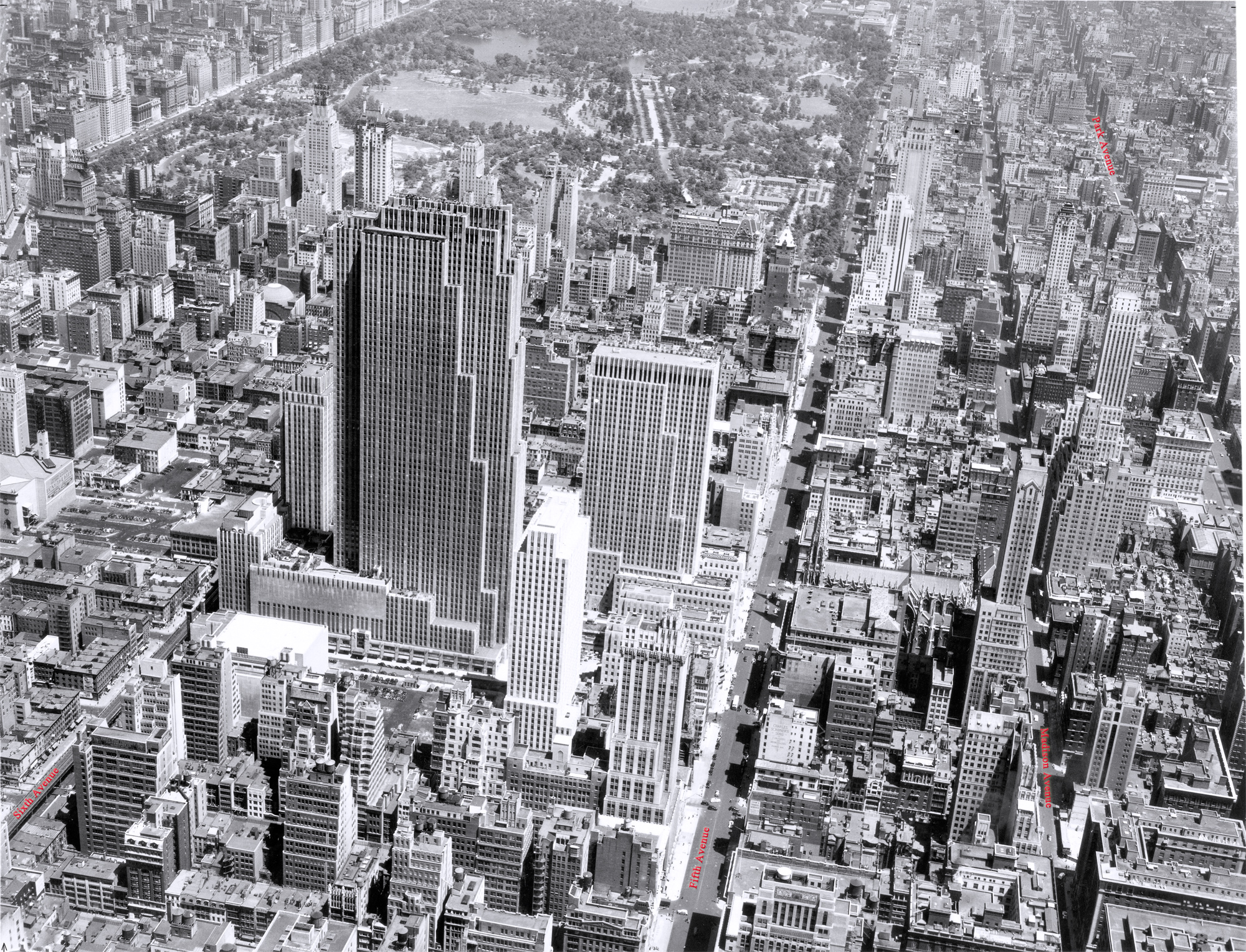 Aerial view of Midtown Manhattan