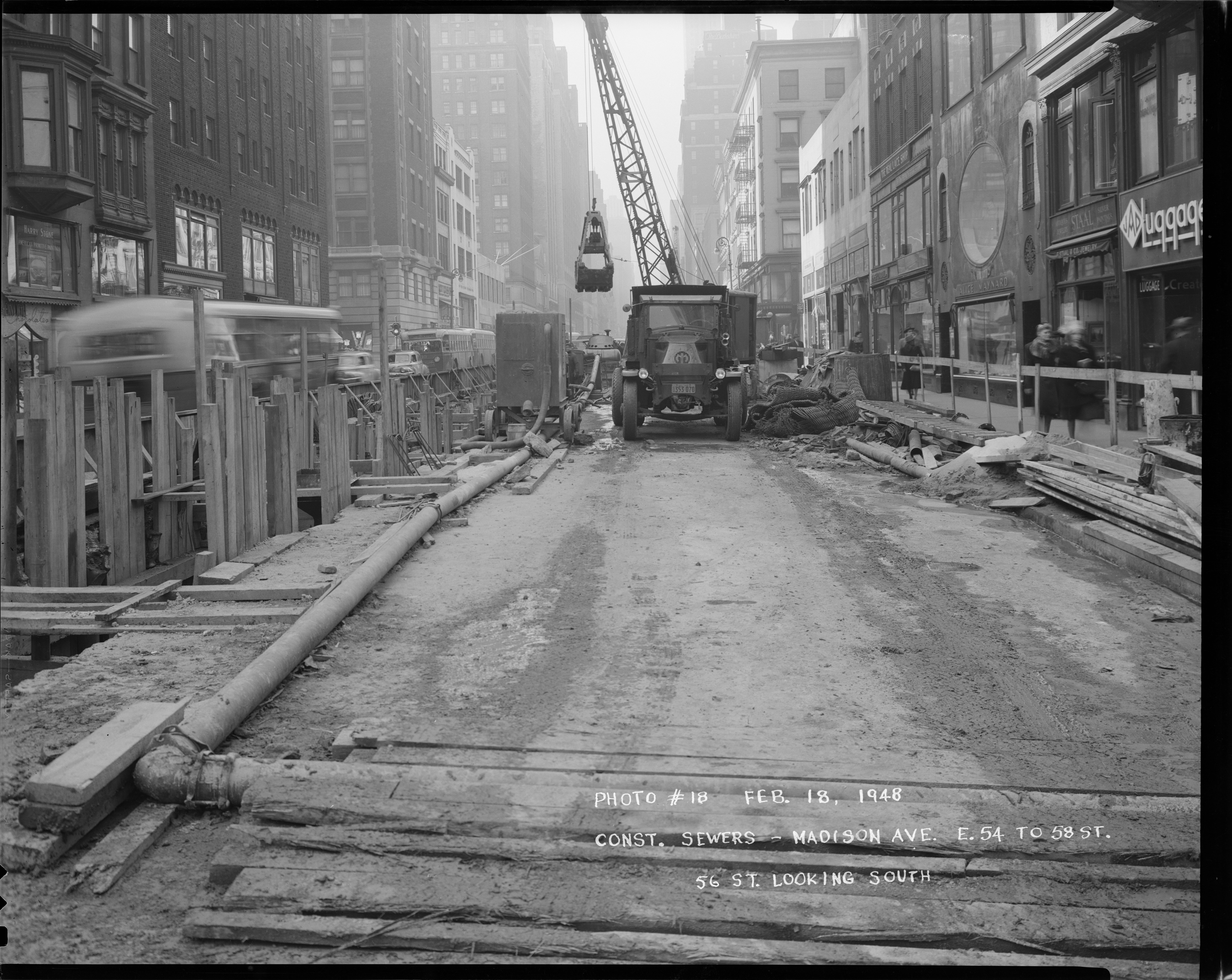 Looking south from 56 Street, Madison Avenue