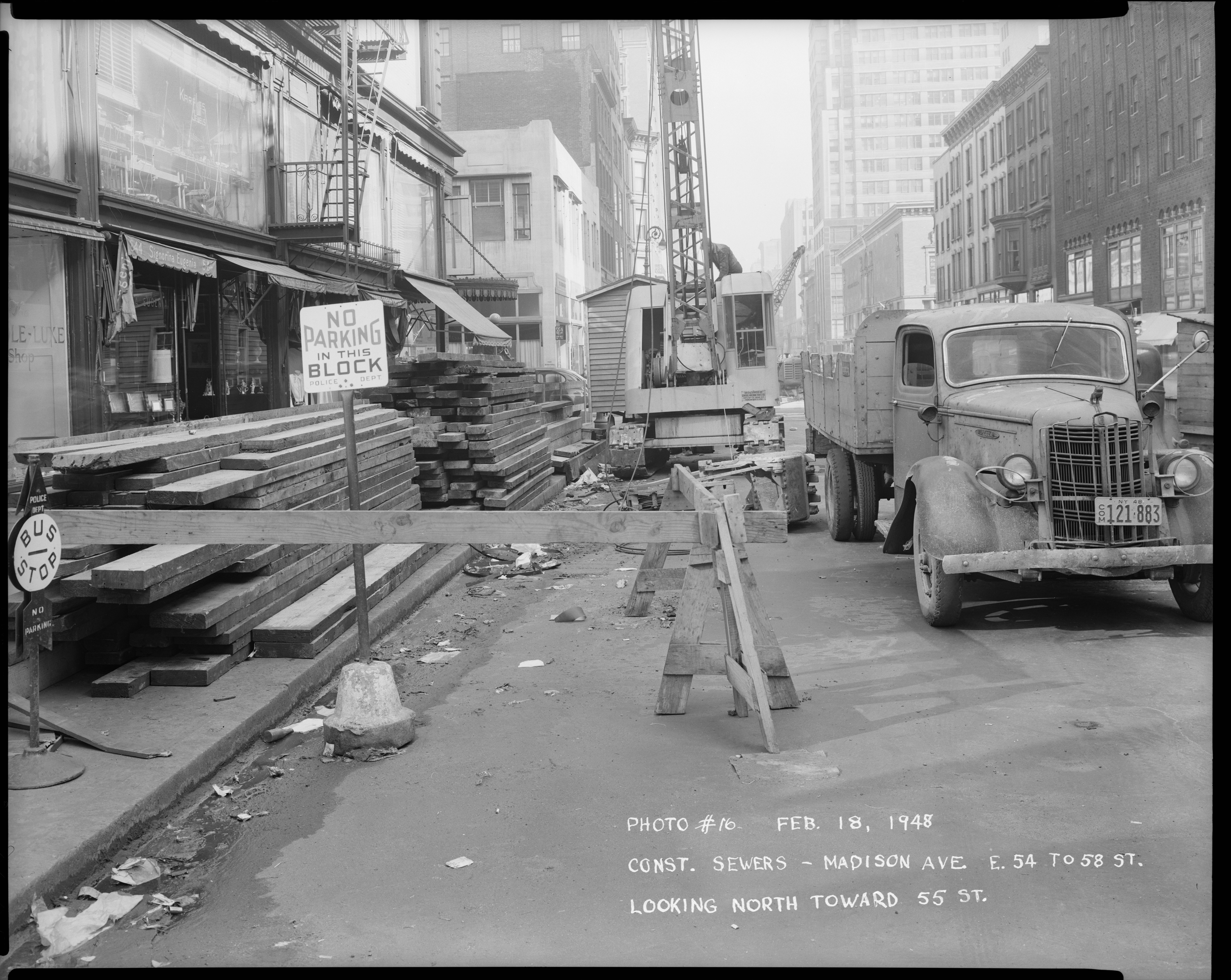 Looking north toward 55 Street, Madison Avenue