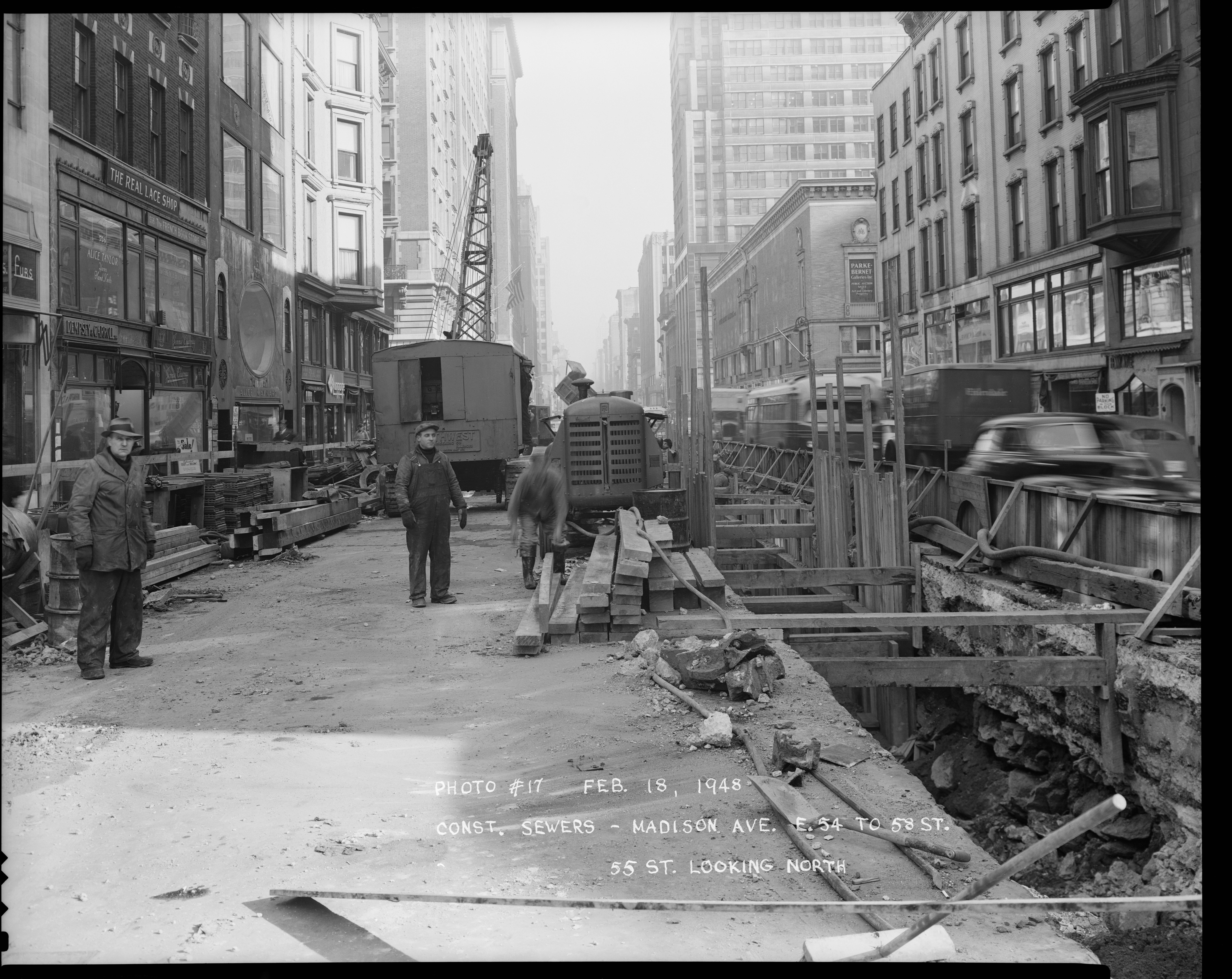 Looking northwest from 55 Street, Madison Avenue