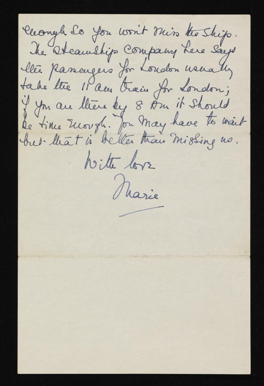 Letter from Marie Seton to Ronald and Helene Moody