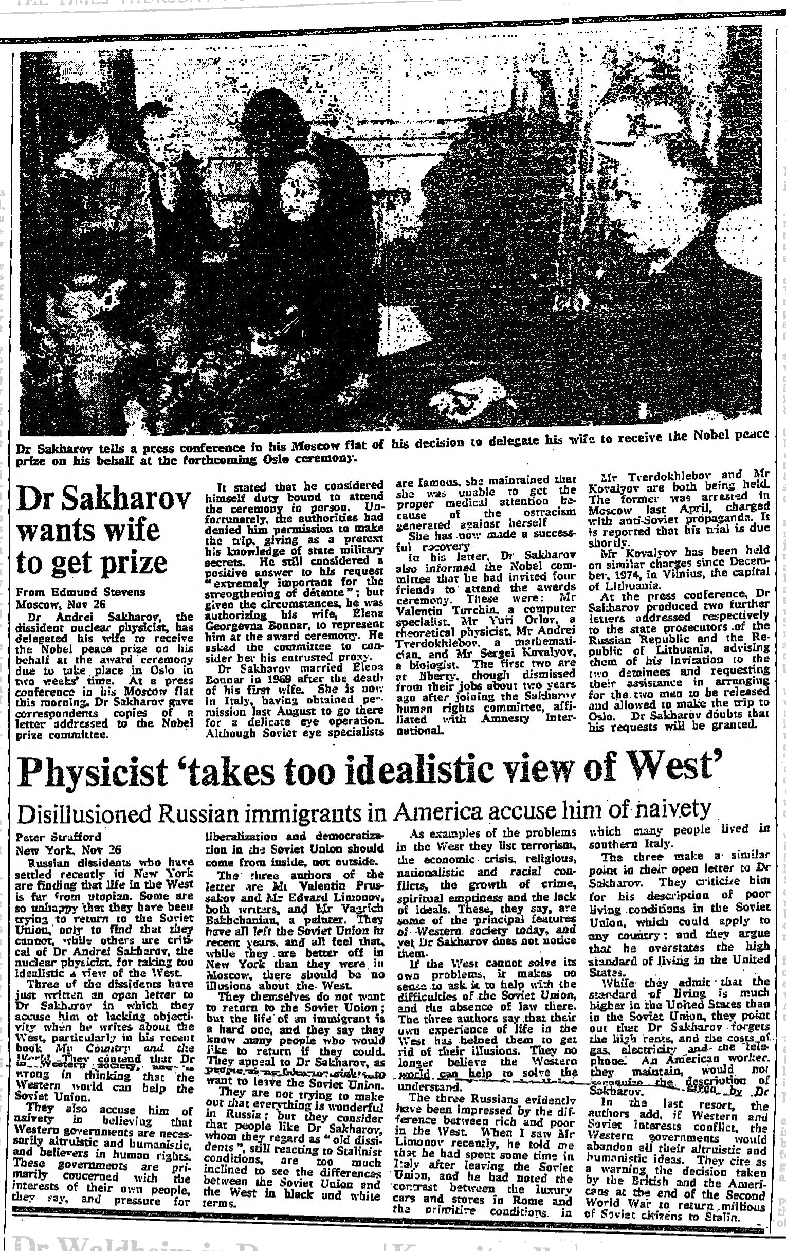«The Times», November 27, 1975