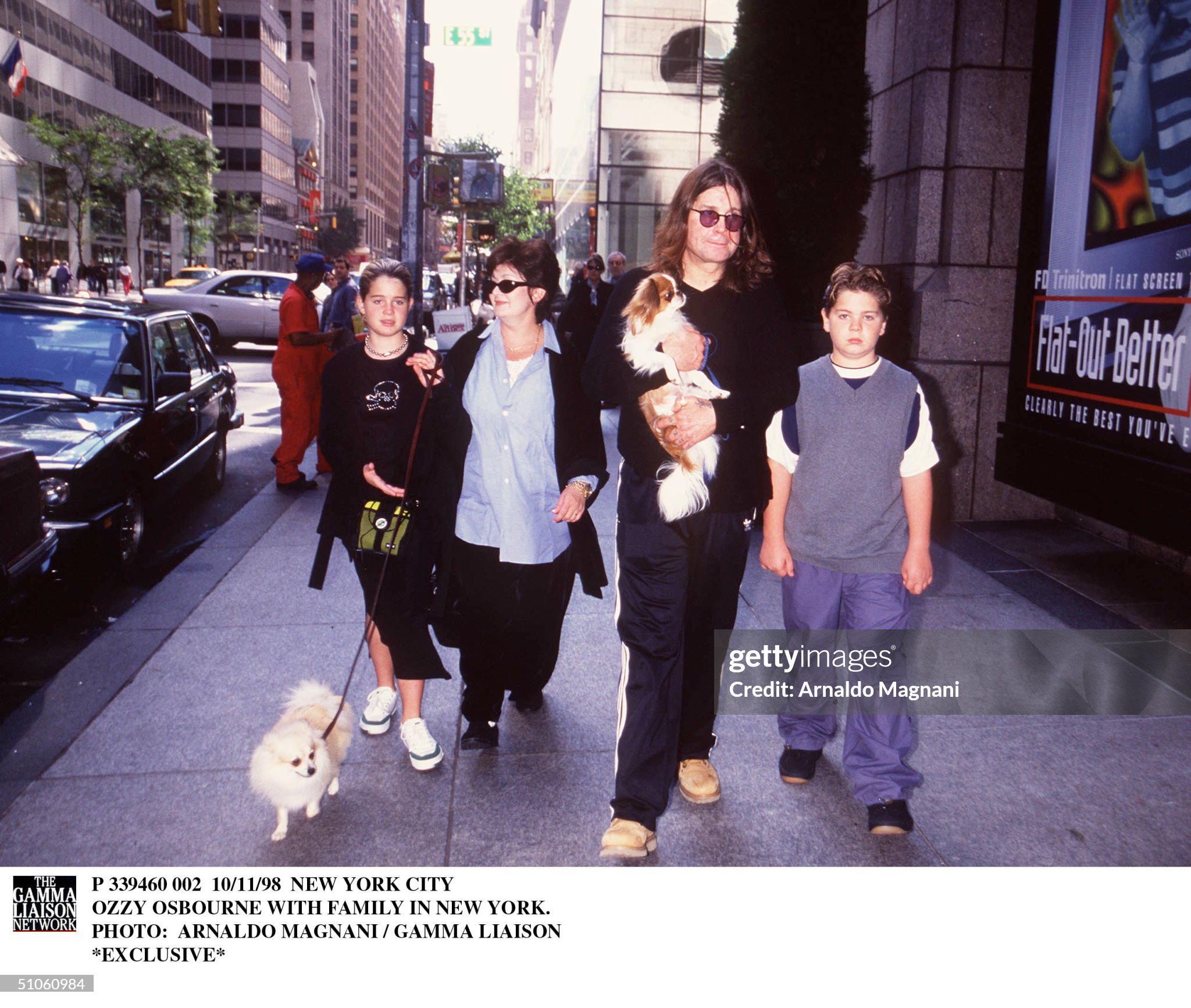 Ozzy Osbourne With Family In New York
