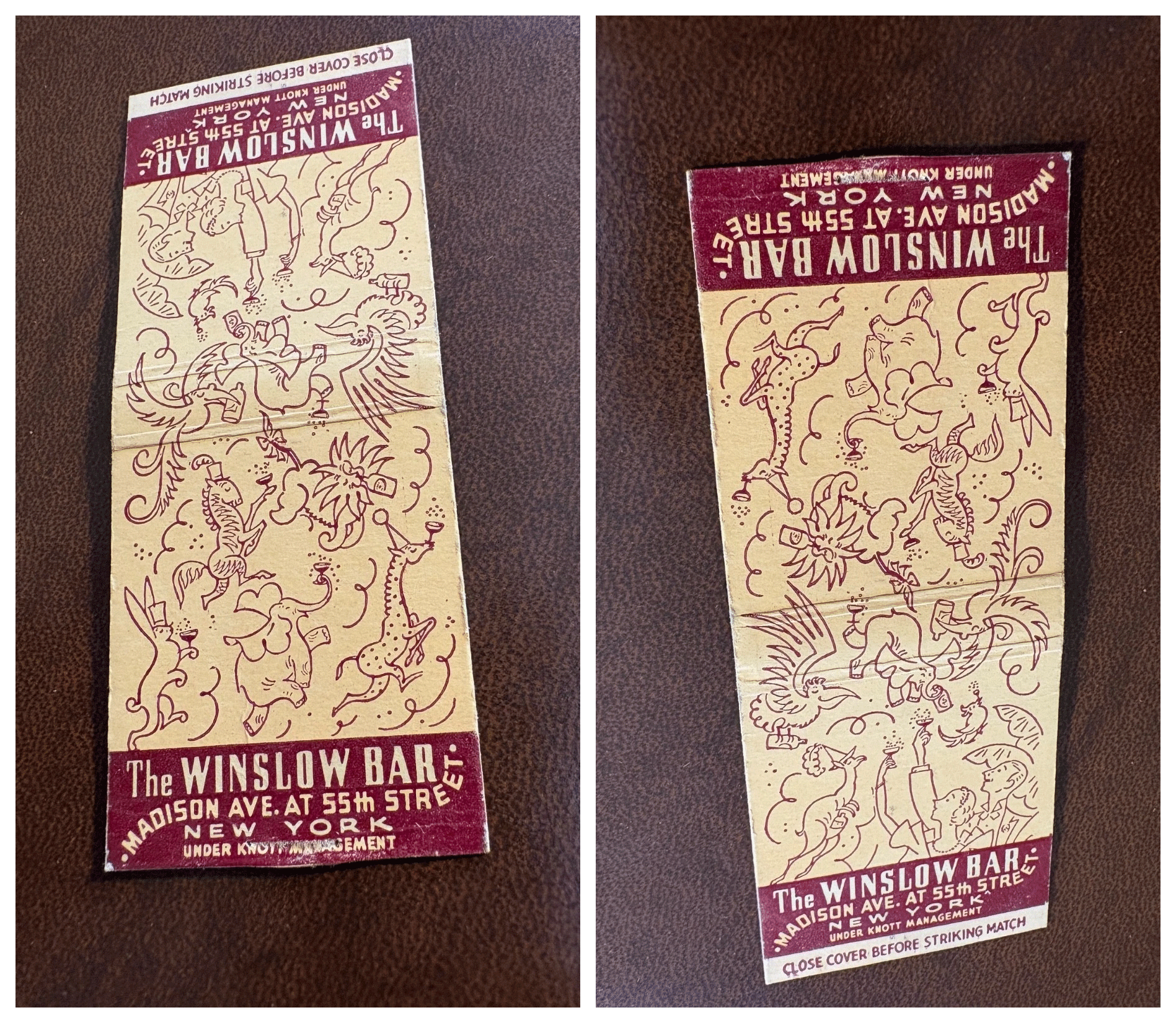 The Winslow Hotel, Matchbook