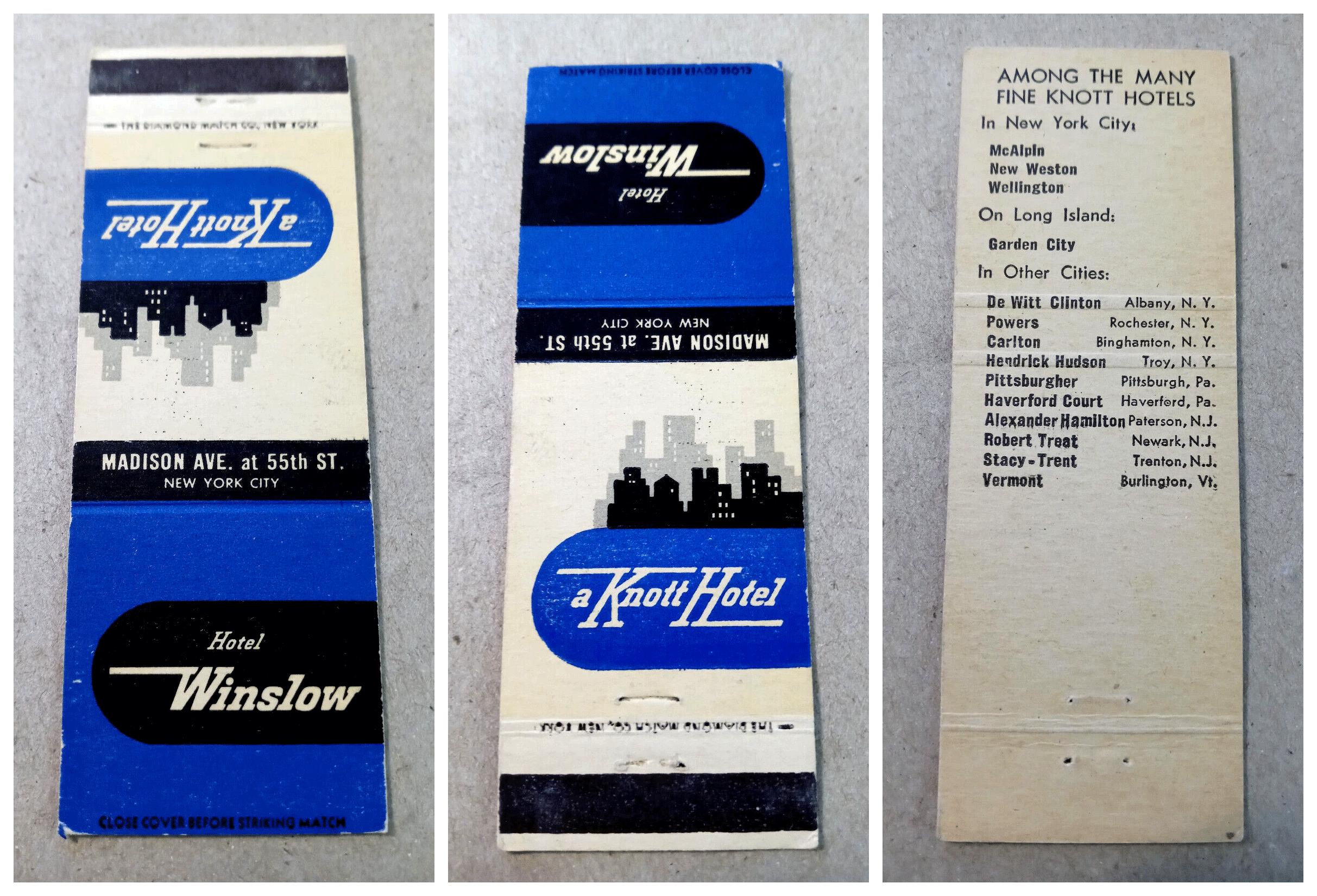 The Winslow Hotel, Matchbook