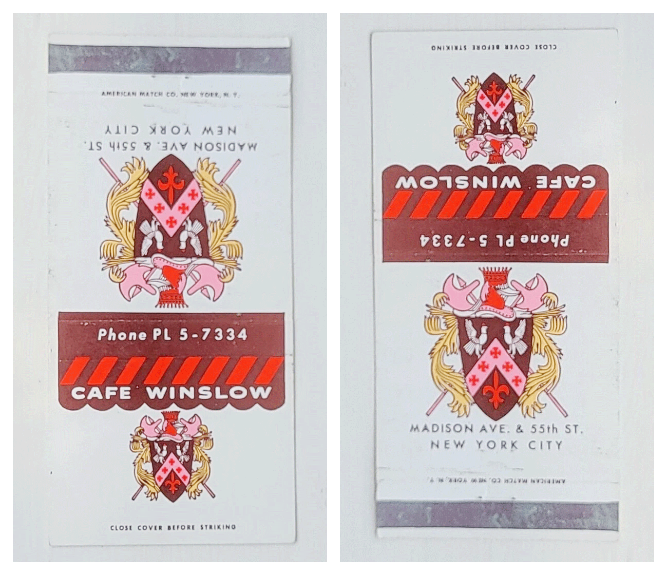 The Winslow Hotel, Matchbook